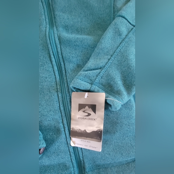 NEW Women's Zippered XS Activewear Sweater Jacket Pockets Green - Picture 5 of 11